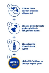 Sun Güneş Koruyucu 200ml, SPF50, Nemlendirici, UVA/UVB Koruması, Suya Dayanıklı - 5