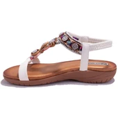 Dagoster DZA07-7416789CN Beyaz Günlük Ortopedik Kadın sandalet - 3