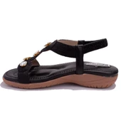 Dagoster DZA07-74136903CN Siyah Günlük Ortopedik Kadın sandalet - 3