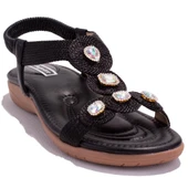 Dagoster DZA07-74136903CN Siyah Günlük Ortopedik Kadın sandalet - 1