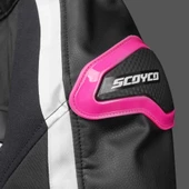 SCOYCO JK152W KADIN 4 MEVSİM MONT DERİ SİYAH-PEMBE - 4