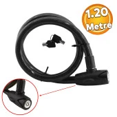 Kilit Motosiklet Kilidi Motorsiklet Bisiklet Halat Zincir Çelik Kilit Hırsız Önlem Güvenlik 120 cm - 1