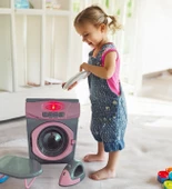 Işıklı, Sesli  OYUNCAK Çamaşır Makinesi, Ütü ve Ütü Masası 3'lü Set - 2