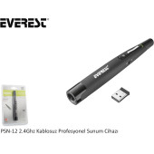 Everest Psn-12, Kablosuz Profesyonel Sunum Cihazı, Optik, Siyah - 1