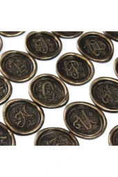 Mühürcüm Baş Harf 12 Adet 3D Hazır Kendinden Yapışkanlı Sticker Mühür RM2112 - 3