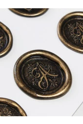 Mühürcüm Baş Harf 12 Adet 3D Hazır Kendinden Yapışkanlı Sticker Mühür RM2112 - 7