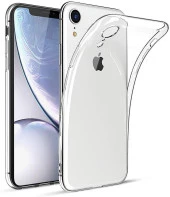 iPhone XR Kılıf Şeffaf Silikon Kamera Korumalı 3D Tıpalı - 1