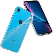iPhone XR Kılıf Şeffaf Silikon Kamera Korumalı 3D Tıpalı - 6