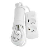 Kablolu 2'li Topraklı Grup Priz Fiş Çoğaltıcı 10 Metre Çoklu Asmalı Uzatma Kablosu Anahtarsız thumbnail 2