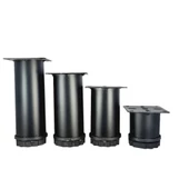 40 LIK 20 CM SİYAH METAL YUVARLAK AYAK ( 4 ADET ) - 2