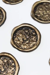 Mühürcüm Papatya Bahçesi 12 Adet 3D Hazır Kendinden Yapışkanlı Sticker Mühür RM2113 - 1