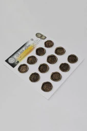 Mühürcüm Papatya Bahçesi 12 Adet 3D Hazır Kendinden Yapışkanlı Sticker Mühür RM2113 - 2
