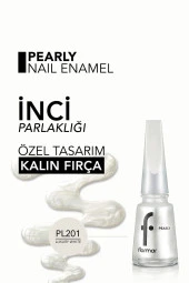 Sedefli Parlak Oje (Beyaz) - Pearly Nail Enamel - PL201 Luxury White - 8682536035422 thumbnail 5