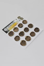 Mühürcüm Kalp 2 12 Adet 3D Hazır Kendinden Yapışkanlı Sticker Mühür RM2116 - 1