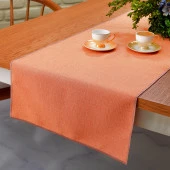 Schafer Home Bianca Keten Polyester Runner 40x160 Cm-Turuncu - 1