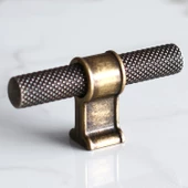 Hisar Eskitme Antik Sarı Metal Düğme Tek Vidalı Mobilya Mutfak Çekmece Dolap Kulpu Kulbu Kulpları - 4