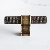 Hisar Eskitme Antik Sarı Metal Düğme Tek Vidalı Mobilya Mutfak Çekmece Dolap Kulpu Kulbu Kulpları - 8