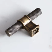 Hisar Eskitme Antik Sarı Metal Düğme Tek Vidalı Mobilya Mutfak Çekmece Dolap Kulpu Kulbu Kulpları - 5