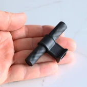 Hisar Siyah Metal Düğme Kulpu Tek Vidalı Çekmece Mutfak Mobilya Dolabı Dolap Kulpları Kulbu - 7