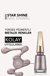 Metalik Parlak Oje - Star Shine Nail Enamel - 003 Lılac Sparkle-8690604564132 thumbnail 4