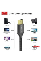 Fuchsia 4K HDMI Kablo 2M 18 Gbps HDMI 2.0 1.4 V Görüntü Aktarım Kablosu thumbnail 7