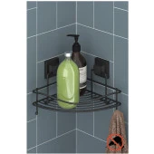 Tekno Tel EF-250 Yapışkanlı Tek Katlı Köşelik Banyo Rafı Siyah - 4