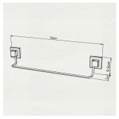 Tekno Tel EF-260 Yapışkanlı Banyo Uzun Havluluk Siyah - 2