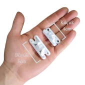 Pvc Kapı Pencere Sineklik Beyaz Plastik Çıt Çıt Kilit Menteşe Büyük Boy 5cm -10 Adet - 2