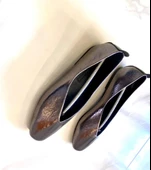 Kadın Babet Hakiki Deri Siyah Platin - 4