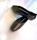 Kadın Babet Hakiki Deri Siyah Platin - 6