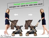 Baby Home Bh-760 Gold Çift Yönlü Bebek Arabası - 5