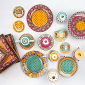 Lucky Art Eliana Bone 20 cm 4'lüTabak Seti thumbnail 4