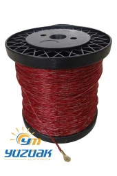 Elektrikli Çit İpi Paslanmaz Çift Sargılı, Makaralı 500 Metre Bordo thumbnail 1