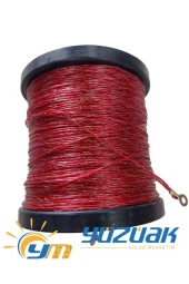 Elektrikli Çit İpi Paslanmaz Çift Sargılı, Makaralı 500 Metre Bordo thumbnail 2