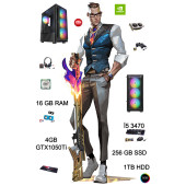 GameStorm i5 3470 16GB Ram 256GB SSD 1TB HDD 4GB GTX1050Ti Masaüstü Oyun Bilgisayarı - 1