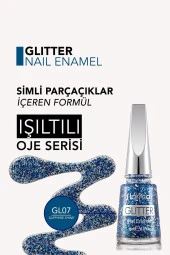 Oje - Glitter Nail Enamel GL07 Sapphire Shine  8690604195725 - 4
