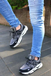 Runner Füme Beyaz Ortopedik Günlük Garantili Yürüyüş Koşu Sneaker Spor Ayakkabı Runner-1987 - 1