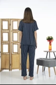 Estiva 24156 Kadın Kısa Kol Boydan Düğmeli Gömlek Pijama Takımı - 7
