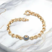 Nazarlı 925 Ayar Gümüş Hallow Bileklik thumbnail 1