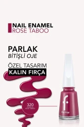 Nail Enamel Yüksek Pigmentli & Parlak Bitişli Oje Fne-320 Rose Taboo thumbnail 4