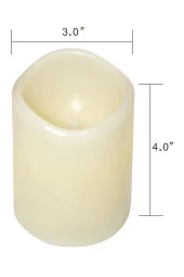 LED mumlar, alevsiz mumlar 200 saat dekorasyon mum sütunları 6'lı set, 10 tuşlu kumanda - 6