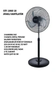 Skytech Stf 1860 18'' Sanayi Tipi Ayaklı Vantilatör - 2