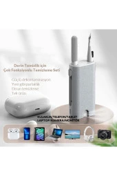 Airpods Temizleme Kiti Kulaklık Ekran Temizleyici 5in1 Taşınabilir Kulaklık Temizlik Kit Kalemi - 3