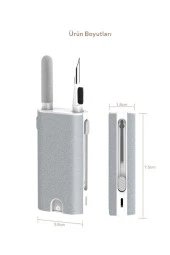 Airpods Temizleme Kiti Kulaklık Ekran Temizleyici 5in1 Taşınabilir Kulaklık Temizlik Kit Kalemi - 8