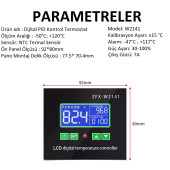 YATE10 W2142A-220V/7A PID Kontrollü Termostat - 2