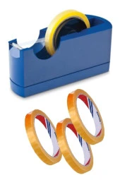 Büyük Bant Kesme Makinesi Mavi ve 3 Adet 12x66 Metre Bant Masa Üstü Bant Makinesi Bant Kesici - 1