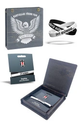 Beşiktaş Orijinal 2'li Silikon İyi Günde Kötü Günde  Bileklik Hediyelik Ahşap Kutulu - 1