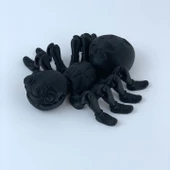 3D Hareketli Sevimli Örümcek Figürlü Oyuncak - Siyah thumbnail 8