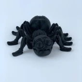 3D Hareketli Sevimli Örümcek Figürlü Oyuncak - Siyah thumbnail 2