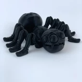 3D Hareketli Sevimli Örümcek Figürlü Oyuncak - Siyah thumbnail 1